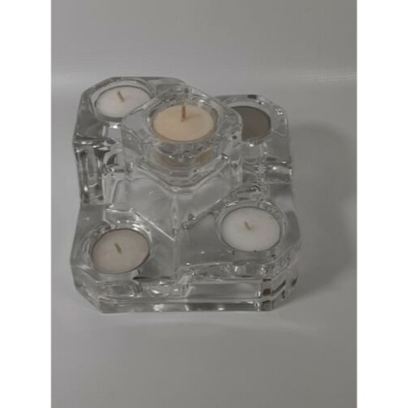 PartyLite Other - PartyLite Clear Crystal Castle - 5 Tier Votive Tea Light Candle Holder Ice Glass